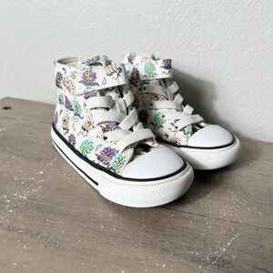 Converse Chuck‎ Taylor All Star Infant LE Daisy Smiley High Top Sneakers US 6